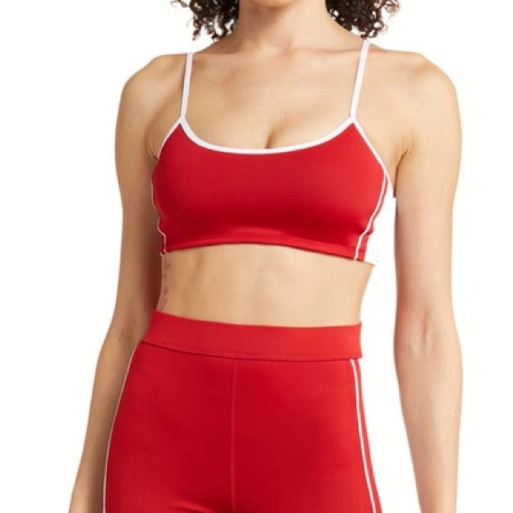 Alo Yoga Red Race Car Airlift Bra Top